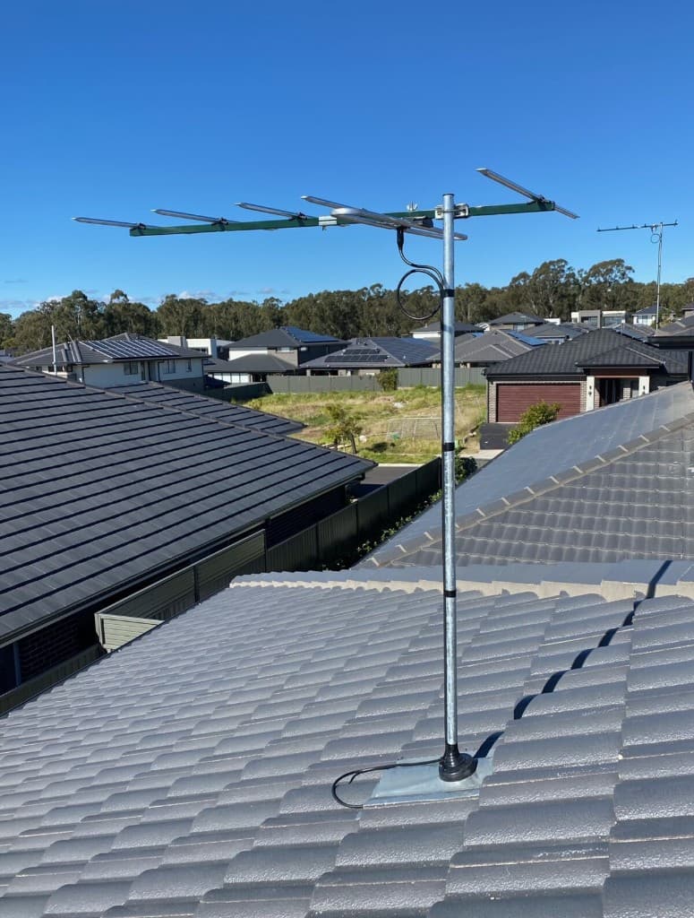 Digital TV antenna newly installed on a suburban Melbourne roof